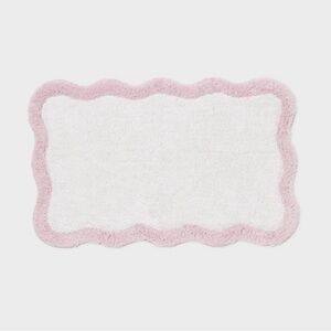 Target Pink and White Bath Mat